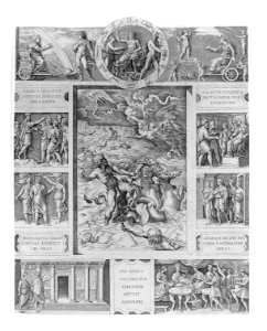 Neptune calming the tempest which Aeolus raised against Aeneas' fleet from Book I of the Aeneid MET 1U E7 13R3