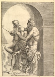 Speculum Romanae Magnificentiae- Pan Teaching the Young Olympus to Play the Flute MET DP819712