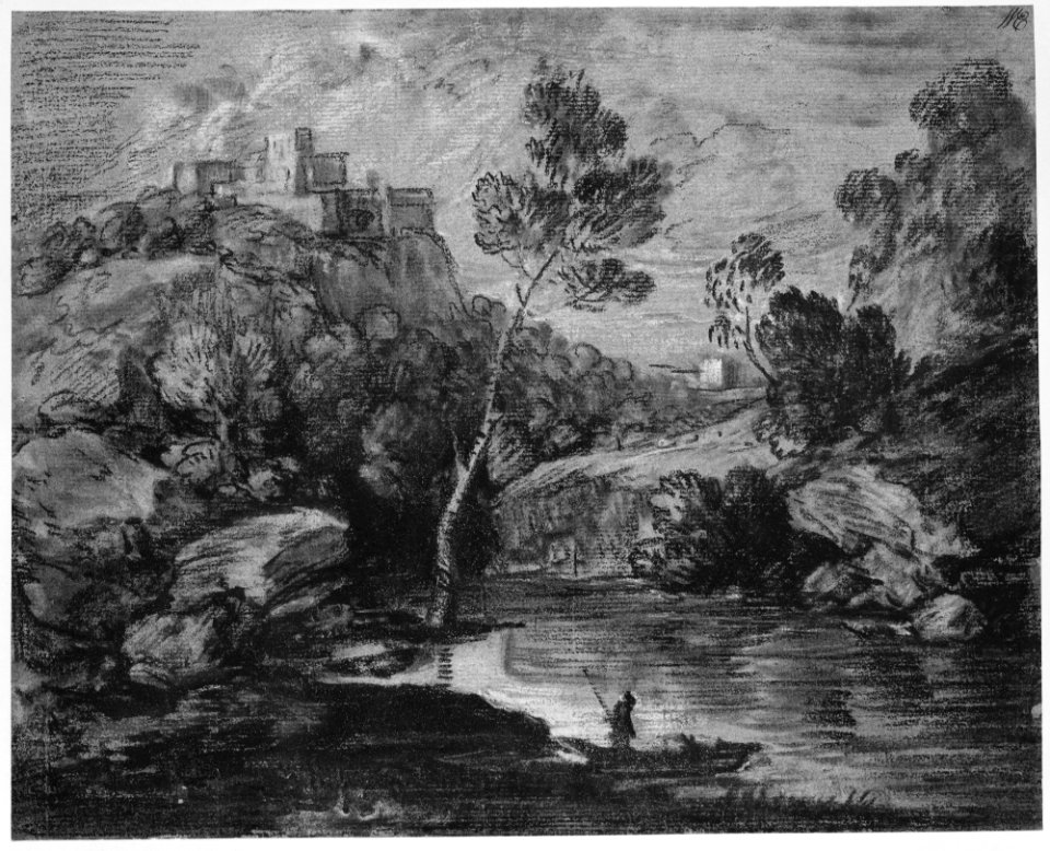 Mountain Landscape with a Castle and a Boatman MET 3055