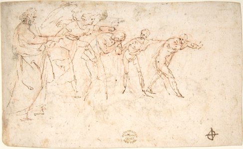 The Expulsion of Adam and Eve from Paradise (recto); Studies for the Same Composition (verso) MET DP807633