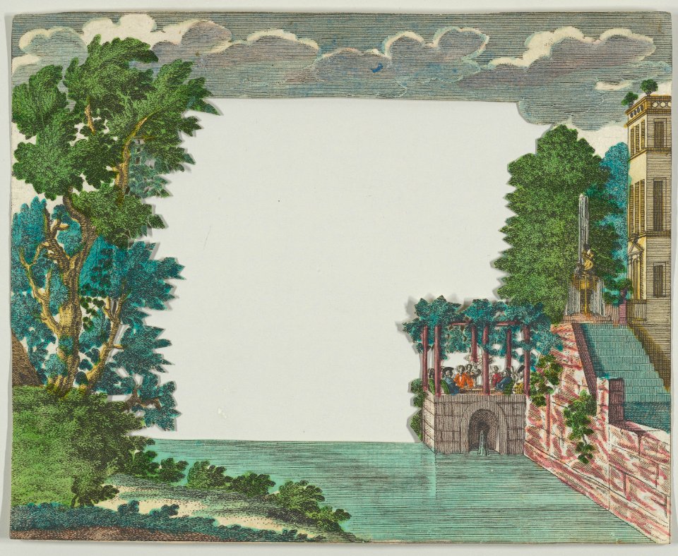 Paper Theater or Diorama of an Italianate Villa and Garden MET DP838073