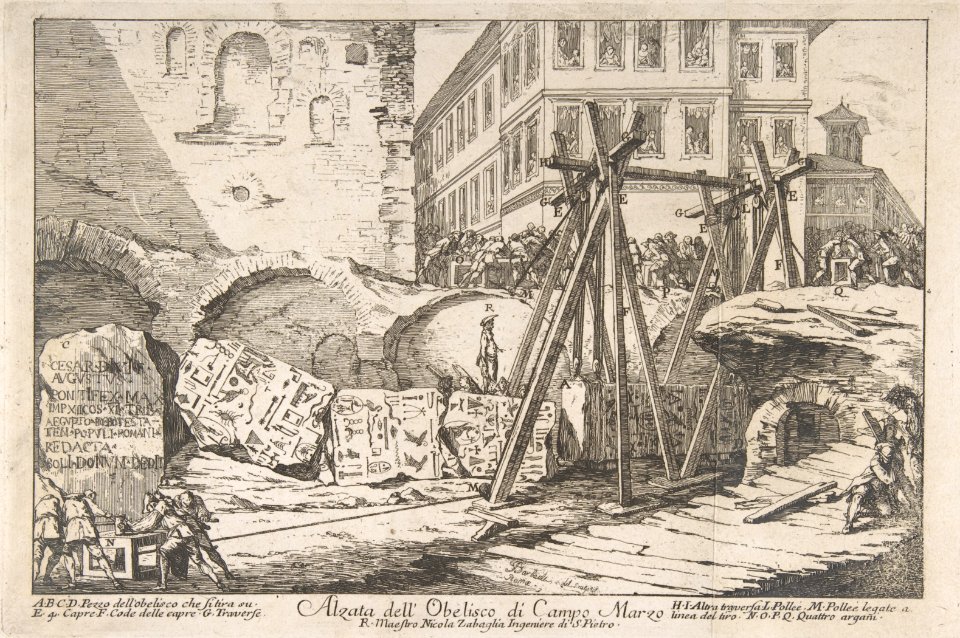 The Excavation of an Obelisk from the Campo Marzo MET DP808477