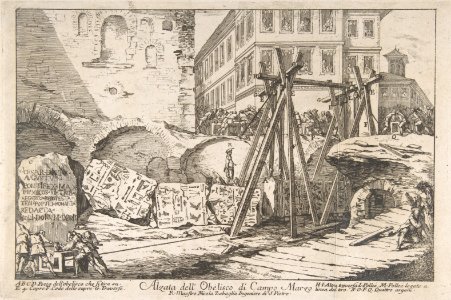 The Excavation of an Obelisk from the Campo Marzo MET DP808477