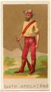 South Africa (Boer), from the Natives in Costume series (N16), Teofani Issue, for Allen & Ginter Cigarettes Brands MET DP834892. Free illustration for personal and commercial use.