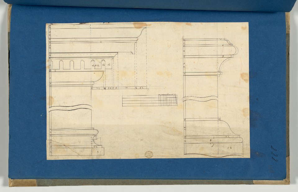 Moldings for Gothic Library Bookcase, from Chippendale Drawings, Vol. II MET DP-14176-108