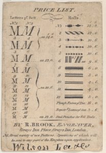 Trade Card for R. Brook, Engraver Met DP885176