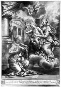 Saint Martina kneeling before the Virgin and Child, as the Child offers her a lily MET 271776