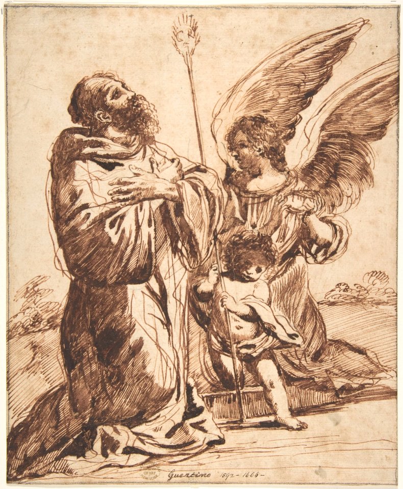 Saint with Angel and Putto MET DP810222