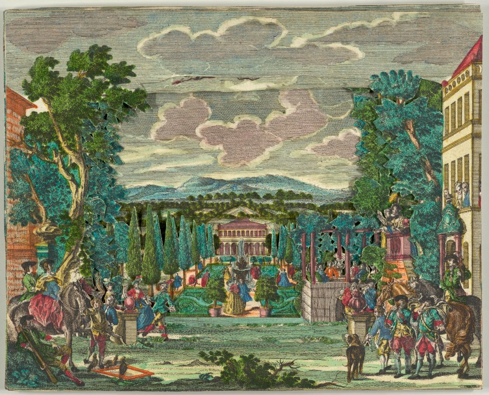 Paper Theater or Diorama of an Italianate Villa and Garden MET DP838061