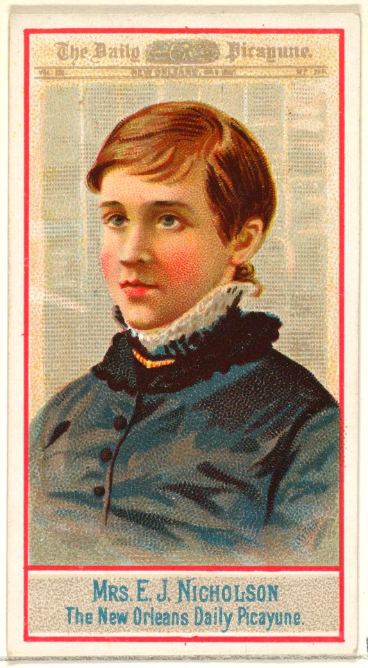 Mrs. E.J. Nicholson, The New Orleans Daily Picayune, from the American Editors series (N1) for Allen & Ginter Cigarettes Brands MET DP827854