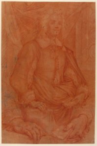 Study for a Three-Quarter-Length Portrait of a Gentleman (recto), Study of a Clothed Figure and a Foot (verso) MET 1975.131.3 RECTO