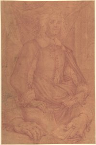 Study for a Three-Quarter-Length Portrait of a Gentleman (recto), Study of a Clothed Figure and a Foot (verso) MET DP807814
