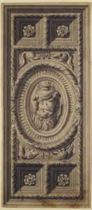 Study of the Henri II Staircase Ceiling at the Louvre Palace MET 60.632.14