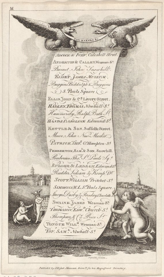 Trade Card for Toy Makers &c., Birmingham Met DP885328