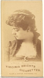Marie Burroughs, from the Actors and Actresses series (N45, Type 1) for Virginia Brights Cigarettes MET DP829339