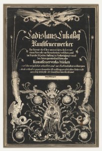 Trade card for Ladislas Lukassy Kunstfeuerwerker MET DP856830
