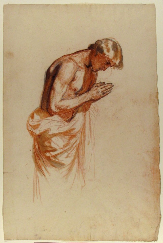 Study for Clovis (middle register; study for wall paintings in the Chapel of Saint Remi, Sainte-Clotilde, Paris, 1858) MET 1989.122.2
