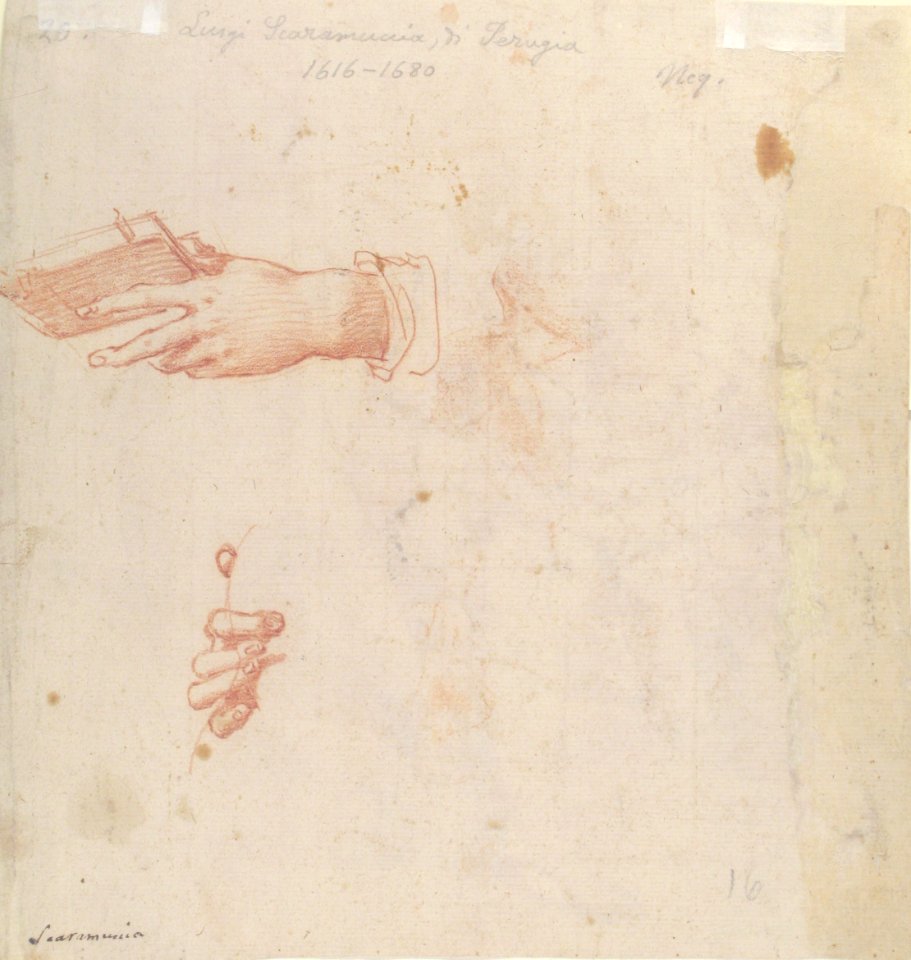 Study for a Virgin and Child with Two Angels (recto); Two Studies of Hands (verso) MET 1999.279b