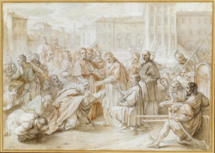 Pius V and the Ambassador of the King of Poland MET DR282