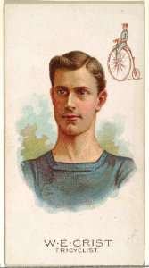 W.E. Crist, Tricyclist, from World's Champions, Series 2 (N29) for Allen & Ginter Cigarettes MET DP838230
