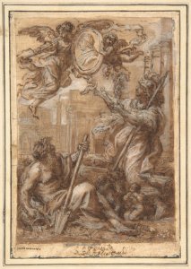 Rome and the Tiber Paying Homage to a Pope (Clement XI ?) MET DP810444