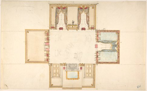 Plan and Elevations of a Room MET DP807207