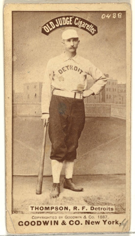 Samuel Luther "Sam" Thompson, Right Field, Detroit Wolverines, from the Old Judge series (N172) for Old Judge Cigarettes MET DP846293