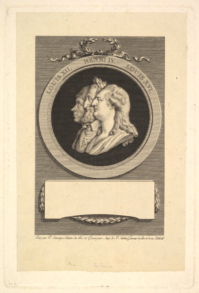 Portrait of Louis XVI, Henri IV, and Louis XII MET DP828982