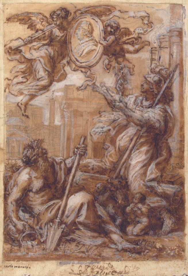 Rome and the Tiber Paying Homage to a Pope (Clement XI ?) MET 1977.312