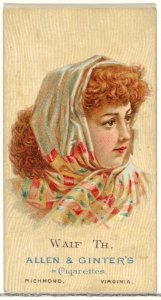 Waif Th, from World's Beauties, Series 2 (N27) for Allen & Ginter Cigarettes MET DP838134