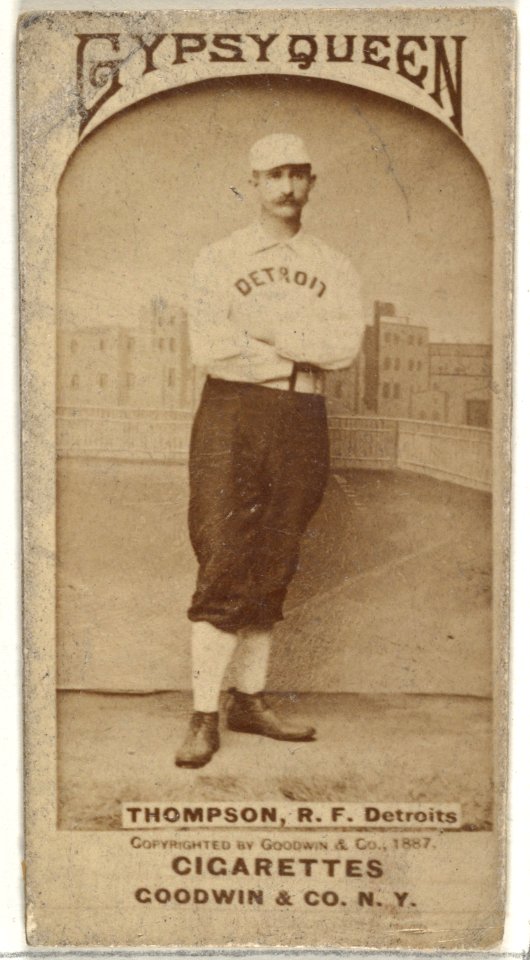 Samuel Luther "Sam" Thompson, Right Field, Detroit Wolverines, from the Old Judge series (N172) for Old Judge Cigarettes MET DP846296