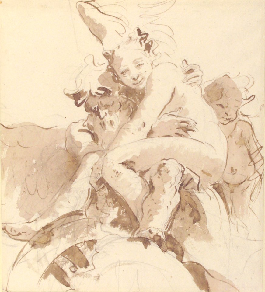 Time Holding a Nude Woman, a Putto at Right MET 37.165.31