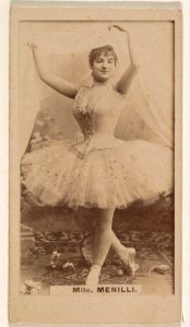 Mlle. Menilli, from the Actresses series (N245) issued by Kinney Brothers to promote Sweet Caporal Cigarettes MET DP859116
