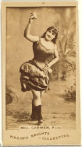 Mlle. Carmen, Paris, from the Actors and Actresses series (N45, Type 1) for Virginia Brights Cigarettes MET DP829356