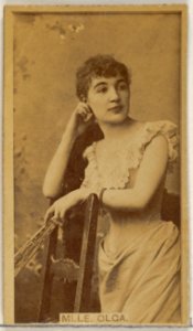 Mlle. Olga, from the Actors and Actresses series (N45, Type 8) for Virginia Brights Cigarettes MET DP831581