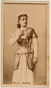 Mlle. Maria, from the Actresses series (N245) issued by Kinney Brothers to promote Sweet Caporal Cigarettes MET DP859045