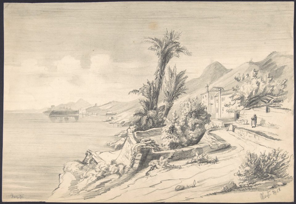 Mediterranean landscape (recto); Mountains (verso) MET DP803718