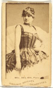 Mlle. Del Ira, Paris, from the Actors and Actresses series (N45, Type 1) for Virginia Brights Cigarettes MET DP829423