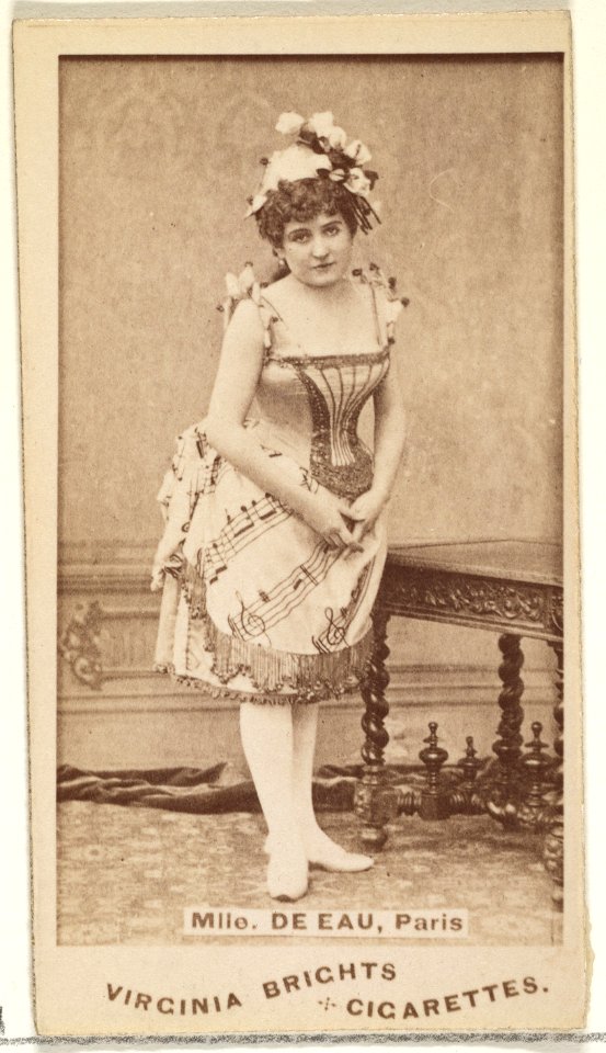 Mlle. De Eau, Paris, from the Actors and Actresses series (N45, Type 1) for Virginia Brights Cigarettes MET DP829419
