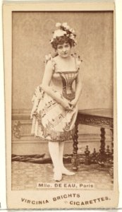 Mlle. De Eau, Paris, from the Actors and Actresses series (N45, Type 1) for Virginia Brights Cigarettes MET DP829419