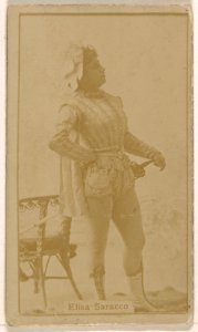 Mlle. Elisa Saracco, from the Actresses series (N245) issued by Kinney Brothers to promote Sweet Caporal Cigarettes MET DP859527