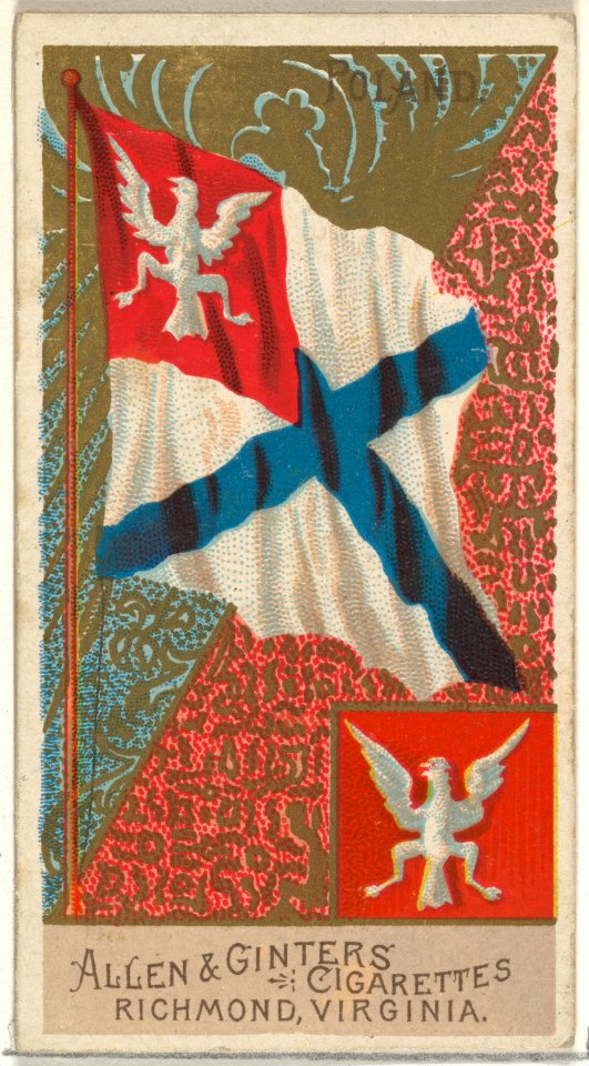 Poland, from Flags of All Nations, Series 2 (N10) for Allen & Ginter Cigarettes Brands MET DP841388