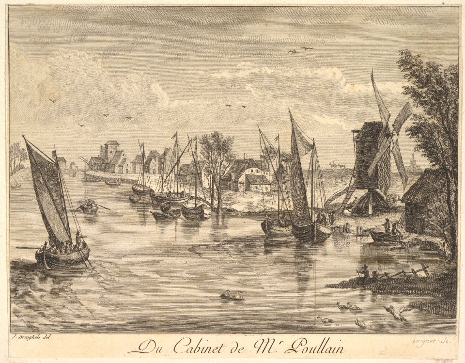 River landscape after a painting in the cabinet of Mr. Le Brun MET DP825768