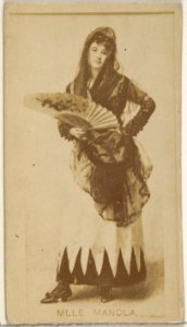 Mlle. Manola, from the Actors and Actresses series (N45, Type 8) for Virginia Brights Cigarettes MET DP831565