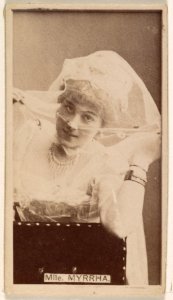 Mlle. Myrrha, from the Actresses series (N245) issued by Kinney Brothers to promote Sweet Caporal Cigarettes MET DP859194