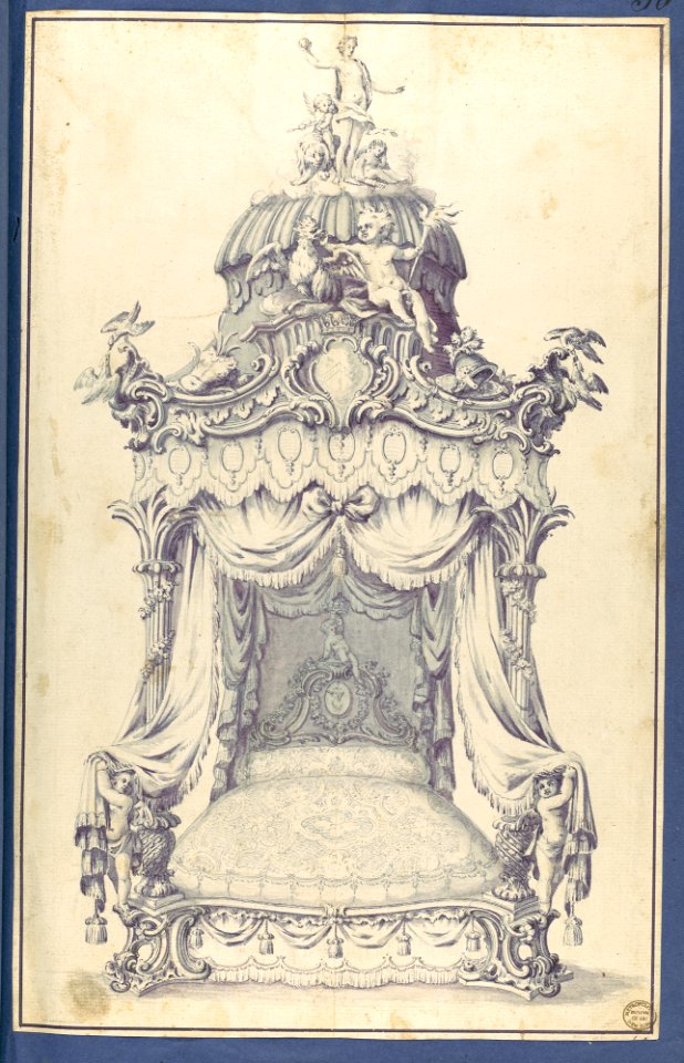 State Bed, in Chippendale Drawings, Vol. I MET DP104156