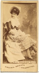 Mlle. Magnier, Paris, from the Actors and Actresses series (N45, Type 1) for Virginia Brights Cigarettes MET DP829654