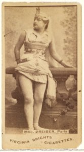 Mlle. Dreiber, Paris, from the Actors and Actresses series (N45, Type 1) for Virginia Brights Cigarettes MET DP829437