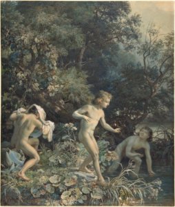 Riverside with Three Bathing Boys MET DP801551