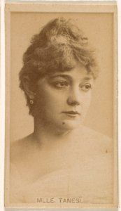 Mlle. Tanesi, from the Actresses series (N245) issued by Kinney Brothers to promote Sweet Caporal Cigarettes MET DP859691